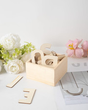 12 Pack 4.5X4.5 in Unfinished Wood Box Storage - Small Wooden Boxs for Crafts, H