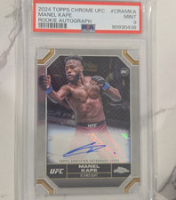 Topps 2024 Chrome UFC Rookie Autograph Manel Kape #CRA-MKA PSA 9 Sports Card