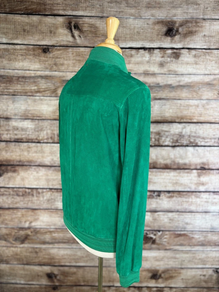 Chaqueta Bomber Isaia Cuero Gamuza Talla 40 (50 EUR) NUEVA CON ETIQUETAS Foto 4 de 4