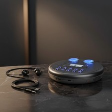 Rechargeable Portable CD Player with Dual Stereo Speakers  Anti-Skip Protection