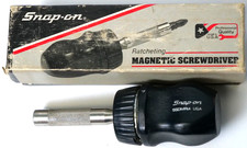 Snap-on SSDMR1A Stubby Ratcheting Magnetic Screwdriver Black Hard Handle Box USA