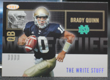 2007 SAGE Hit - The Write Stuff - Brady Quinn #12 (RC) Notre Dame Fighting Irish