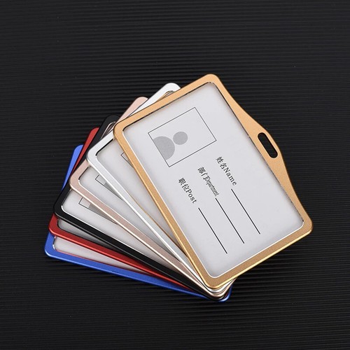 Bolsas de metal Estuche Cordón Portatarjetas de trabajo de negocios Identificación Insignia Portatarjetas Moda❥ - Imagen 9 de 31