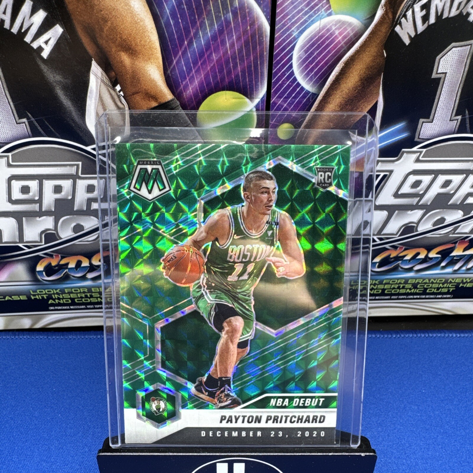 2020-21 Panini Mosaic - NBA Debut Green Mosaic Prizm #269 Payton Pritchard (RC)