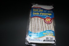 SeaSense Premium 5/8" D x 25' L Gold/White Nylon Double Braid Dock Line