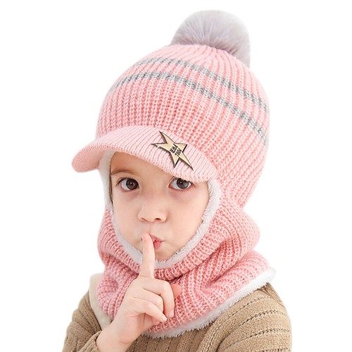 Niño Bebé Invierno Cálido Sombreros Con Capucha Bufanda Orejera Gorra Tejida Niños Niñas Niños - Imagen 6 de 26
