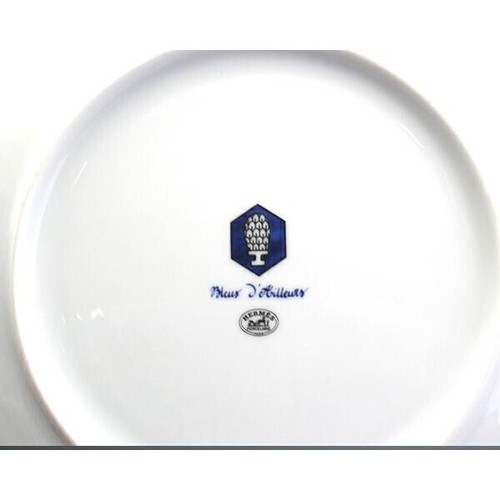 Hermes Bleus d'Ailleurs Dinner Plate 27 cm porcelain tableware blue 10.8" - Picture 10 of 10