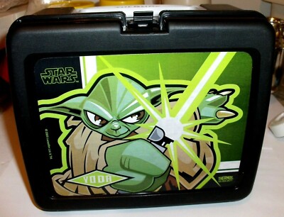 VINTAGE STAR WARS-FULL SIZE 21 YR OLD PLASTIC LUNCHBOX-NEW WITH PAPER- FREE SHIP