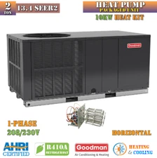 Goodman 2 Ton 13.4 SEER2 Central AC Heat Pump Package Unit GPHH + 10KW Heat Kit