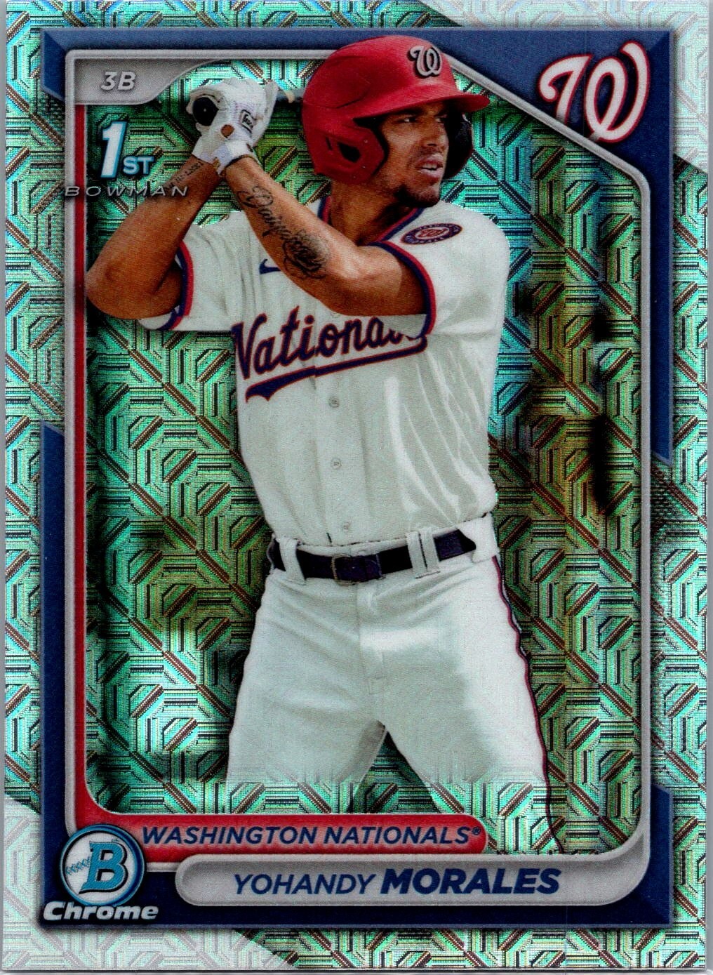 2024 Bowman Chrome Prospects Mega Mojo - Yohandy Morales - Nationals 1st!