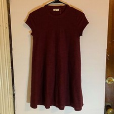Urban Outfitters Silence + Noise Small Trapeze Knit Mini Dress Red Short Sleeve