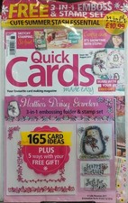 Quick Cards Made Easy Issue 168 August 2017 Emboss Stamp Set FREE SHIPPING sb