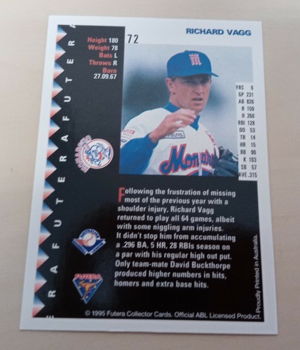 1996 Futera ABL - Hunter Eagles, Melbourne Monarchs and Adelaide Giants - Picture 31 of 57