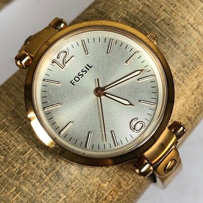 Uhren Damen Fossil Silber Fossil Damen ES3110 Roségoldfarben