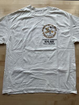 Travis Scott Road To Utopia Vegas Tee Cream Size Large 