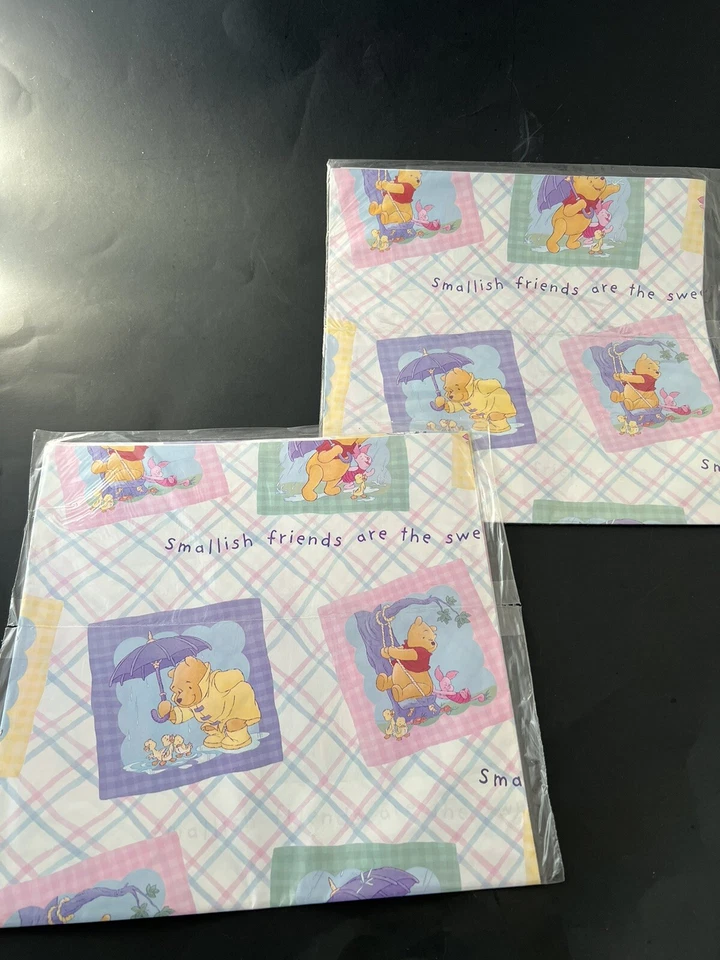 Pacotes de papel de embrulho/embrulho vintage Hallmark Disney Winnie The Pooh presente de aniversário 2 - Imagem 4 de 4