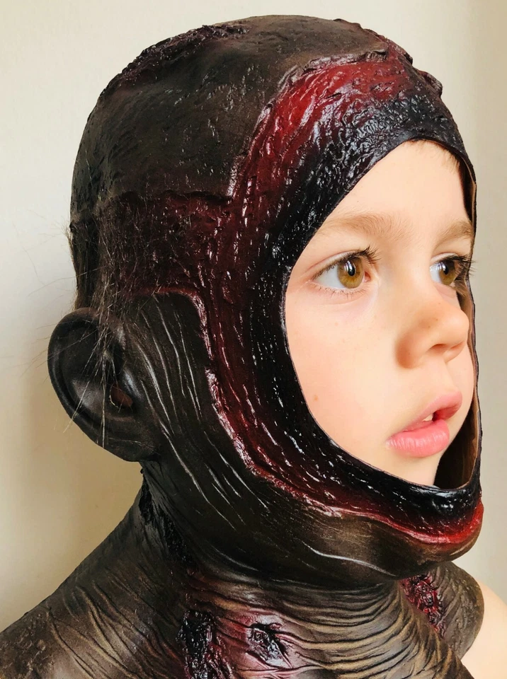 Kinder Jason Voorhees Blutig Kapuze Maske Latex 13. Halloween Zubehör 5-9 Jahre - Bild 3 von 4