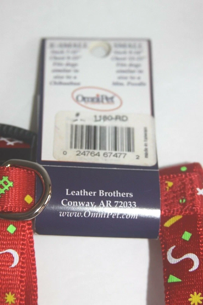 Dog Harness Small Adjustable Fabric OmniPet Mini Poodle Small Dog Puppy Red