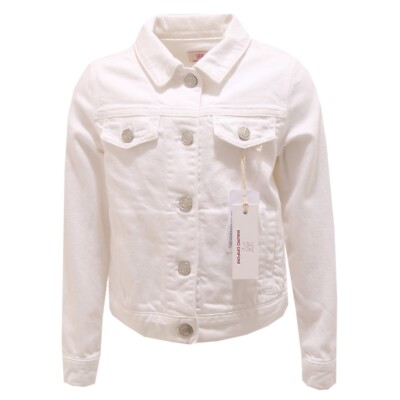 0850T girl girl jacket MAURO GRIFONI cotton white jacket