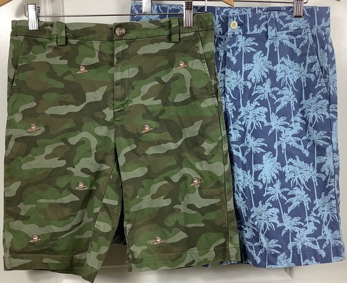 (2) Vineyard Vines Boys Size 18 Chino Shorts Camouflage Tropical