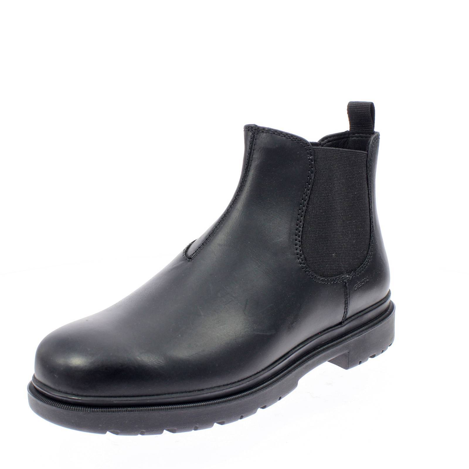 Geox Andalo - Chelsea Boots Traspiranti In Pelle Nero - Taglia 40 [25.8cm] Uomo
