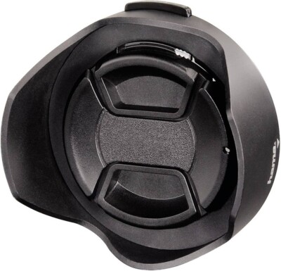 Hama Gegenlichtblende mit Objektivdeckel, universal, 72 mm, 00093672