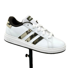 adidas Grand Court 2.0 Little Boy's/Girl's Sneakers Size 13.5 White/Camo Lace up