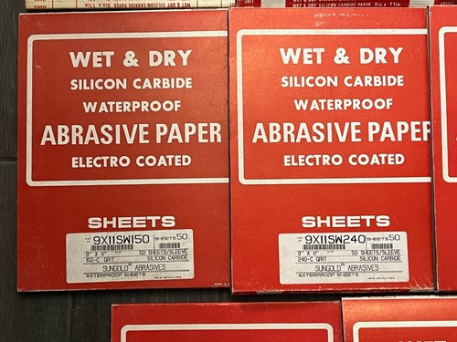 Sungold Abrasives 11 Abrasive Paper Packages - Wet & Dry Silicon Carbide Coated - Picture 5 of 11
