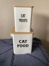 Cat Food and Treat Storage Containers Set with Scoop