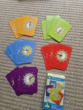 TELL time flash card 49 ELC ages 5-9 CHILDREN LEARN EDUCATIONAL Time Clock 