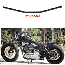 For Harley Davidson Dyna Bobber 1" inch 25mm Front Traker Drag Handlebars Black