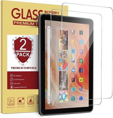 For Amazon Fire HD 10 2023/2021 Tablet 10.1 inch Screen Protector Tempered Glass