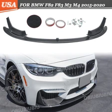For BMW F80 M3 F82 F83 M4 15-20 MP Style Carbon Fiber Front Bumper Lip Splitter