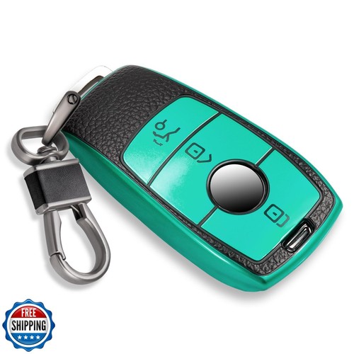 CTRINEWS für Mercedes Benz Schlüsselanhänger Cover mit Leder Keychain, Advanced Soft