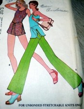 LOVELY VTG 1970s TOP PANTS Sewing Pattern 12/34