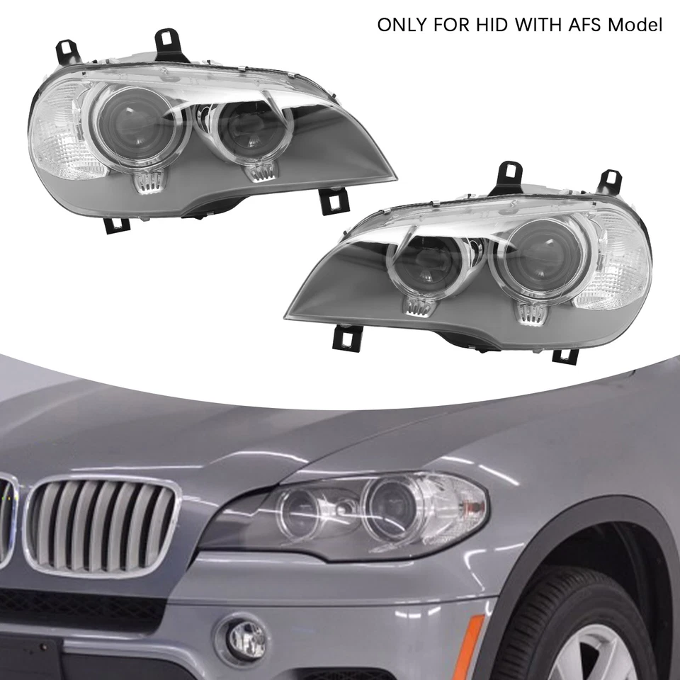 For 2011-2013 BMW X5 Adaptive Xenon/HID Headlight Headlamps w/AFS Left+Right Set Foto 2 de 4