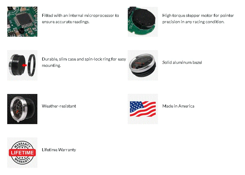 Speedhut 4-1/2" Classic Tachometer 8K RPM - JDM Datsun Z Design - Image 4 of 4