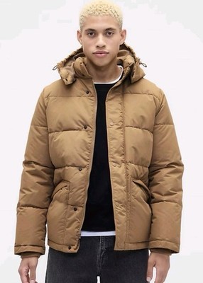 Gap ColdControl Max Puffer Coat Jacket Men's M Khaki Brown Long Sleeve ~ New