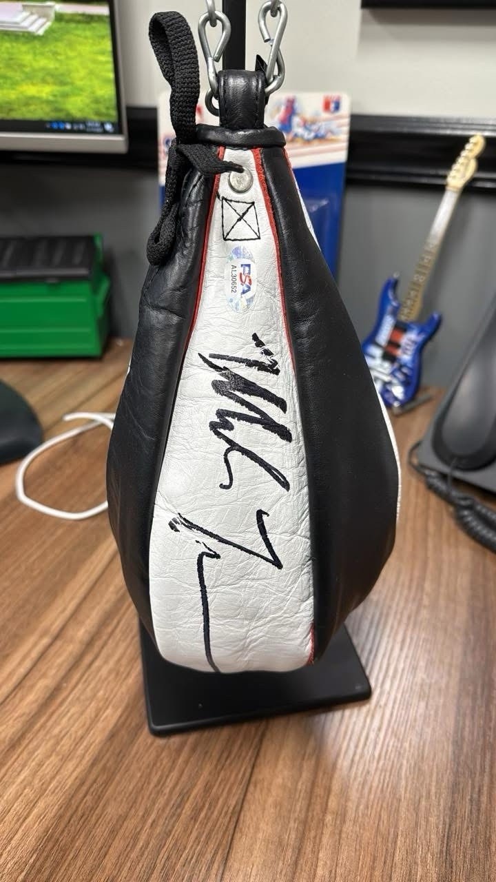 Mike Tyson Autographed Signed Super Rare Boxing Speed Bag PSA Certified