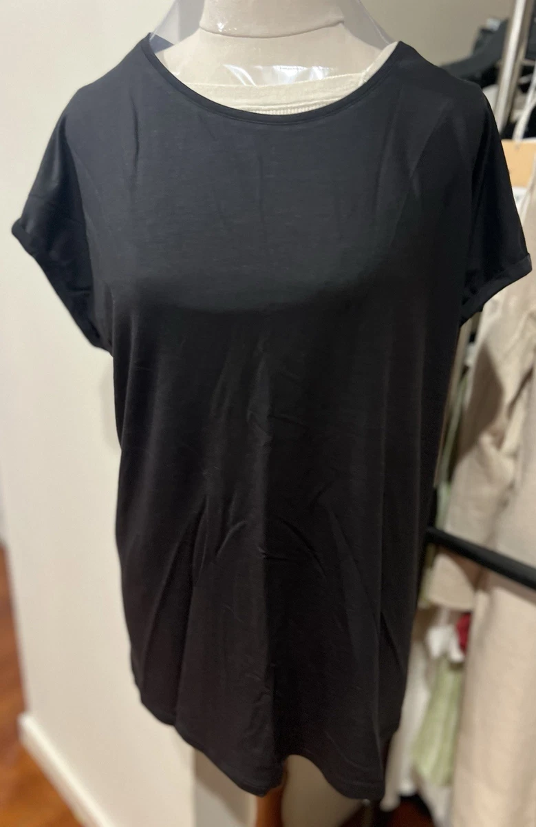 BNWT - AWARE by Vero Moda Black Round Neck Short Sleeve Pullover T-Shirt  size L