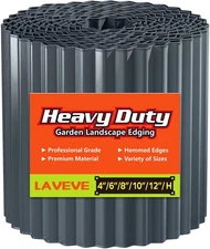 Corrugated Metal Garden Edging 4" x 10Ft, Landscape Edging Border for Lawn, F...