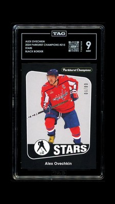 2024 Parkurst Champions Alex Ovechkin #215 Black Border /10 TAG 9