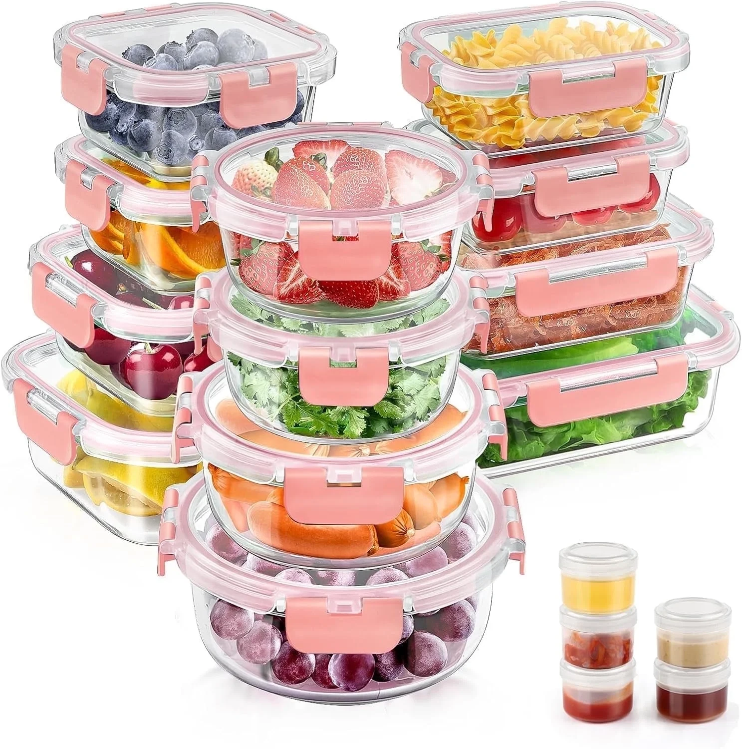 34Pcs Glass Food Storage Containers with Lids Set, Airtight Meal Prep Containers
Opens in a new wind