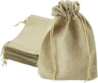 20 StüCk Stoffbeutel, 15 X 20 Cm, Jutebeutel, Imitation Mit Kordelzug,