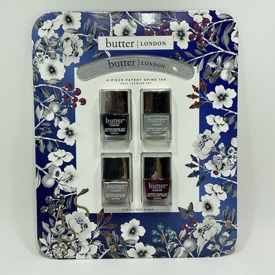 Butter London 4-Piece PATENT SHINE 10X Nail Lacquer Set Nail Polish Set - Sealed