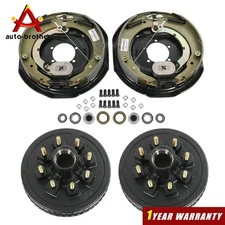 8 on 6.5" Bolt Circle Hub Drum Kits w/ 12" x 2" Left and Right Electric Brake