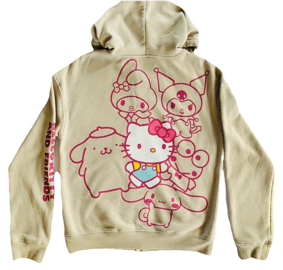 Girls Hello Kitty & Friends Tan Hoody Size Small - Image 4 of 4
