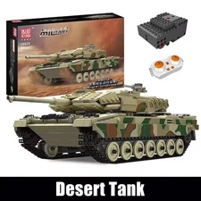 Mould King 20020 Remote Controlled LEOPARD 2 Tank Army Building Set 1100+ Pcs