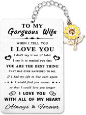 Anniversary Gift for Wife to My Gorgeous Wife Bookmark, Romantic Birthday, Chr