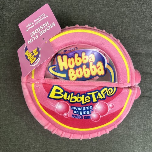 Hubba Bubba Bubble Gum Plush Opens For Storage Pink Bubble Tape Toy 11 Inches - Picture 4 of 6